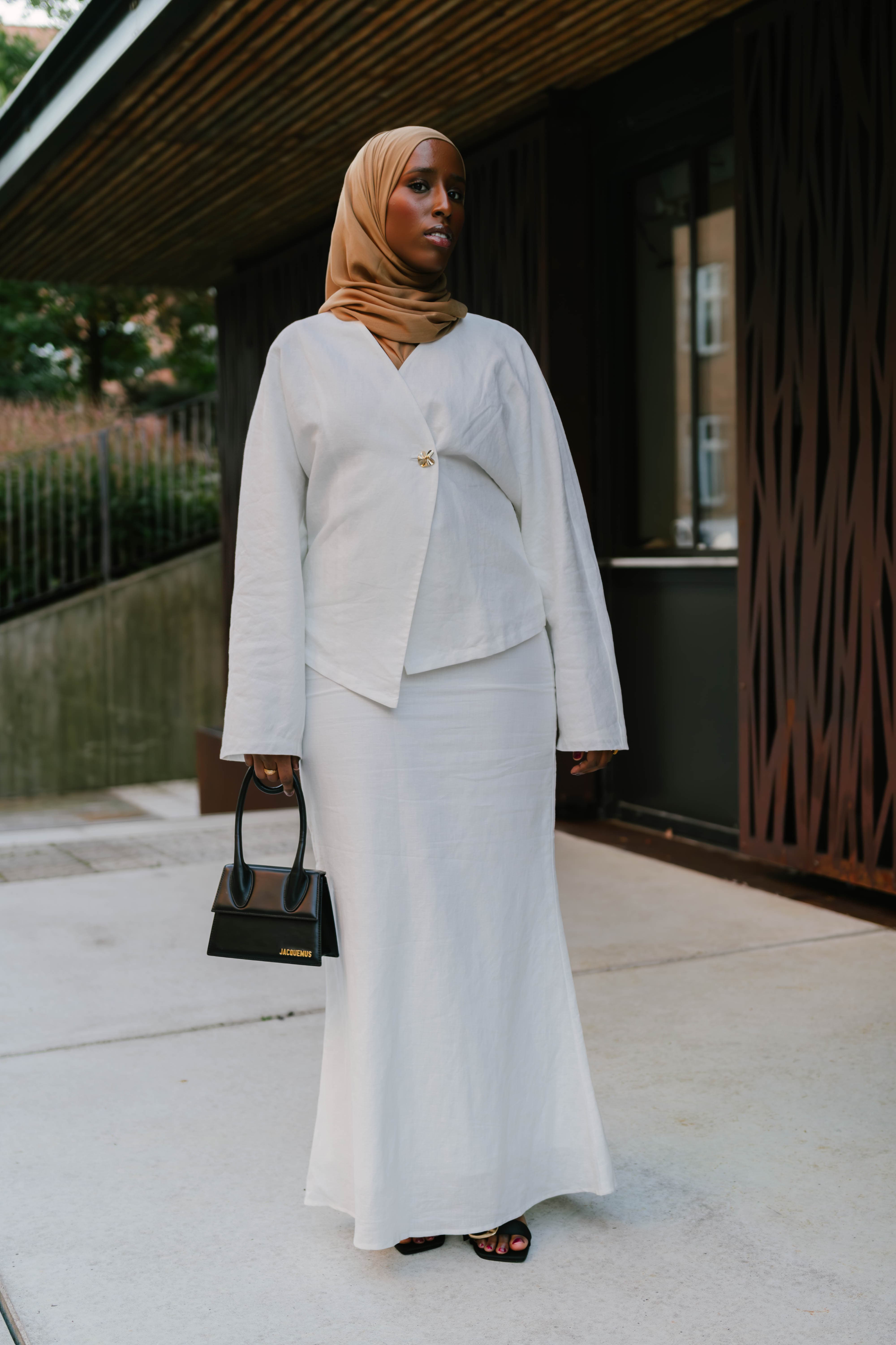 Amara Modest White Linen Co-Ord Set